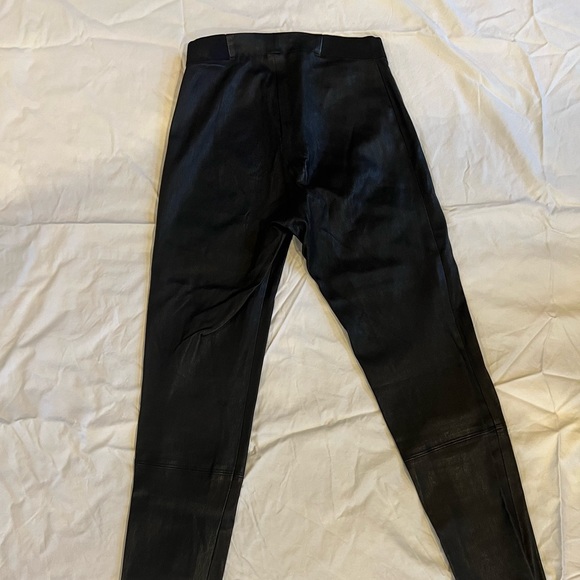 Alice and Olivia Designer Leather Pants - Picture 3 of 4